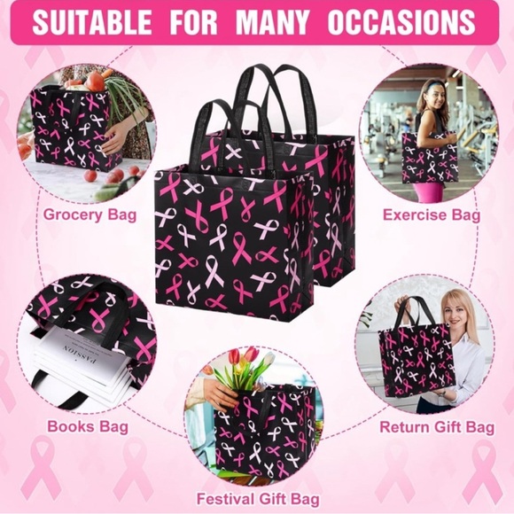 Large Breast Cancer Awareness Tote - Picture 4 of 4